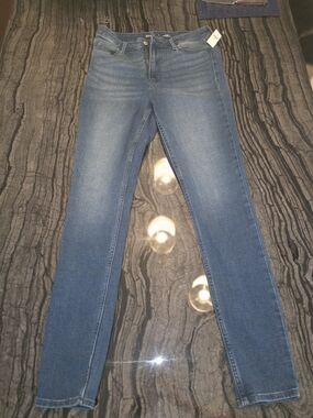 Old Navy Medium Blue High-Rise Skinny Jeans - Women Size 8 Long